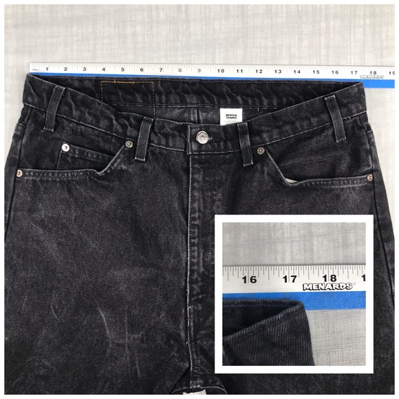 Vintage 90s Levis Mens 38x30 505 Black Jeans - Picture 10 of 15